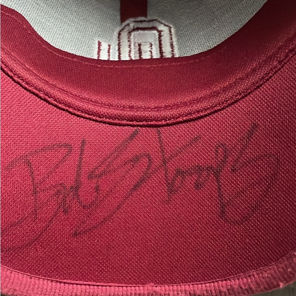 Bob Stoops SIGNED OU Autographed Hat Cap Oklahoma University 2015